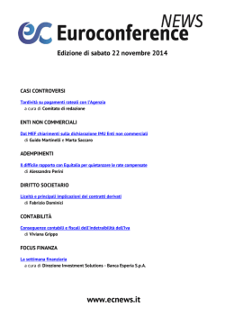 Edizione di sabato 22 novembre 2014