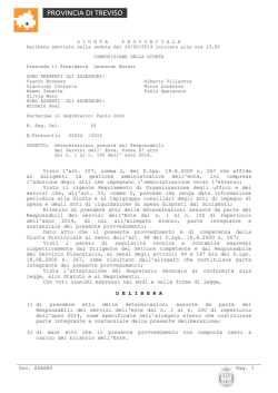 Testo della delibera - Provincia di Treviso