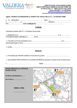 domanda 2014 per ztl - Comune di Casciana Terme Lari