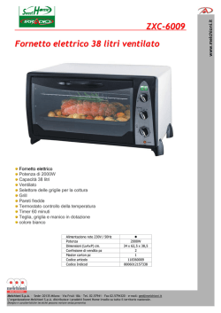 Fornetto elettrico 38 litri ventilato ZXC-6009