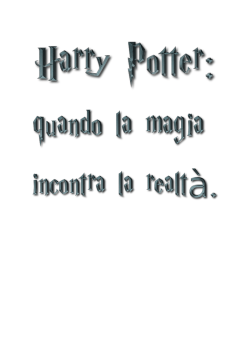Tesina di maturit&agrave; su Harry Potter