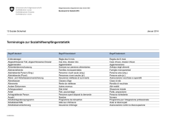 Terminologie zur Sozialhilfeempf&auml;ngerstatistik