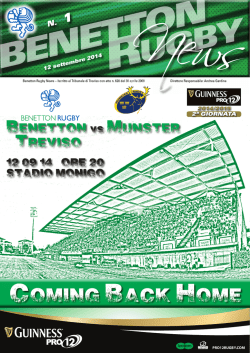 12 settembre 2014 - Benetton Rugby Treviso