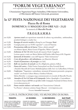 il programma pdf della prossima festa dei vegetariani