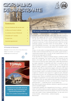 On line il Giornalino di Marzo - Commissione Liturgica Diocesana