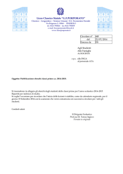 448-Pubblicazione elenchi classi prime 2014-15