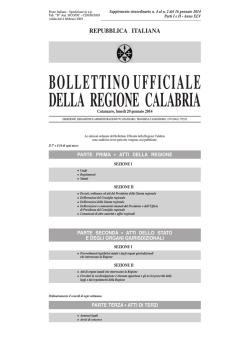 bollettinoufficiale della regione calabria