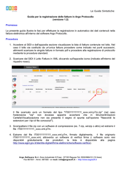 Le Guide Sintetiche Guida per la registrazione delle