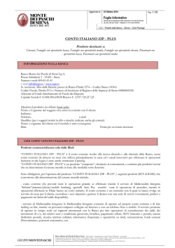 CONTO ITALIANO ZIP - PLUS - Banca Monte dei Paschi di Siena