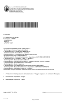 Contratto - Banca Monte dei Paschi di Siena
