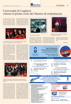 Universit&agrave; di Cagliari: chiuso il primo ciclo del Master di endodonzia