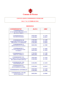 commissione data ore