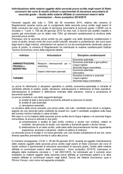 Materie Esame di Stato a.s. 2014-15