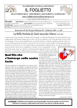 IL FOGLIETTO - Collaborazione Pastorale Zerotina