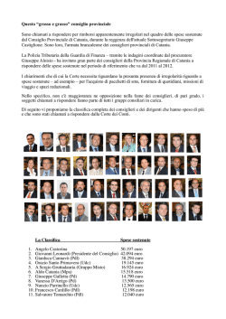 Questo &ldquo;grosso e grasso&rdquo; consiglio provinciale Sono chiamati a