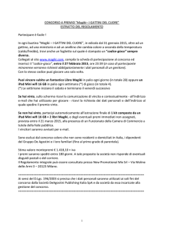 CONCORSO A PREMIO "Magiki&ndash; I GATTINI DEL CUORE