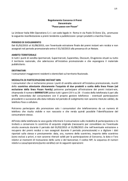 Regolamento Concorso A Premi Denominat