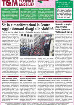 Sit-in e manifestazioni in Centro oggi e domani