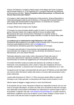 Scarica le informazioni sul convegno