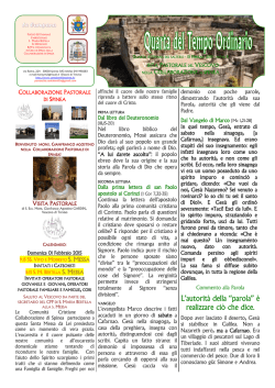 Campana 1 Febbraio 2015 - Parrocchia di Santa Bertilla