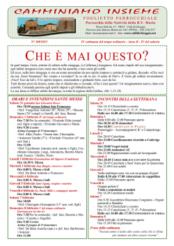 CHE È MAI QUESTO - Parrocchia di Valli di Chioggia