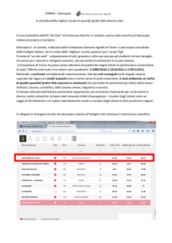 TORINO - Eduscopio la classifica delle migliori