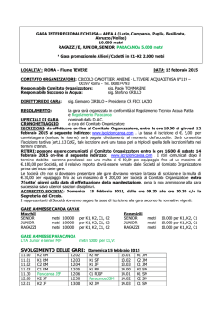 bando - Iscrizioni Canoa