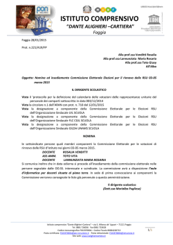 designazione commissione elettorale RSU - Alighieri