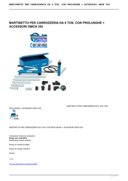 martinetto per carrozzeria da 6 ton. con prolunghe +