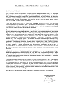 RIFLESSIONI SUL CONTRIBUTO VOLONTARIO DELLE FAMIGLIE