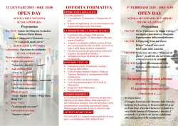 OPEN DAY OPEN DAY - Istituto Comprensivo Pietro Giannone