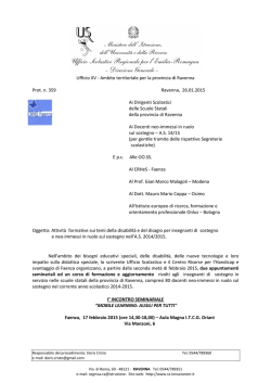 Attività formative sui temi della disabilità e del disagio per insegnanti