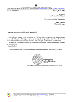 294-Consegna credenziali Nuvola: precisazioni