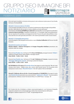 GRUPPO ISEO IMMAGINE BFI NOTIZIARIO