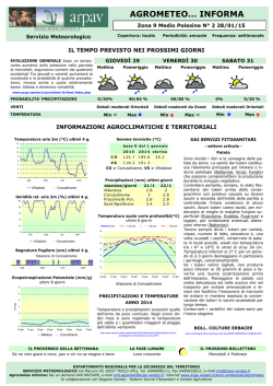 AGROMETEO&hellip; INFORMA