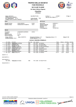classifica trofeo delle societa - categorie