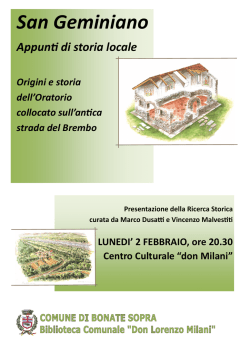 San Geminiano - Comune di Bonate Sopra
