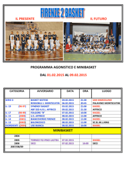 programma#agonistico#e#minibasket# dal#26.01.2015