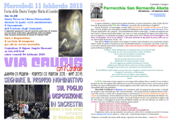 foglio della settimana - Parrocchia San Bernardo