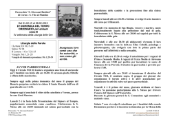 AVVISI PARROCCHIALI - Parrocchia Corno S.Vito