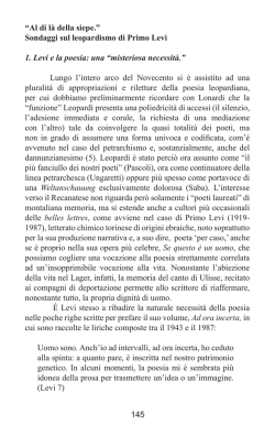 Levi e Leopardi