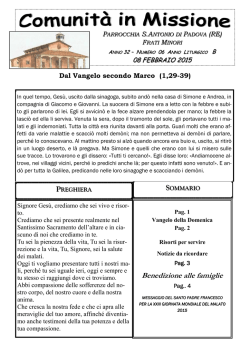08 Febbraio 2015 - Parrocchia s. Antonio di Padova