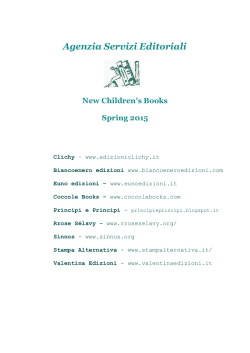 Agenzia Servizi Editoriali New Children`s Books Spring 2015