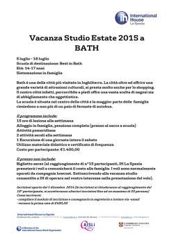 Modulo d`iscrizione - International House La Spezia