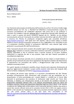 Nota Operativa - Universit&agrave; degli Studi Roma Tre