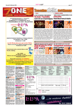 Gioved&igrave; 5 febbraio 2015 pag. 17