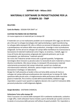materiali e software di progettazione per la stampa 3d
