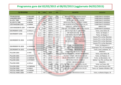 Programma settimanale