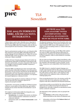 TLS Tax NewsAlert (4 febbraio 2015)