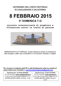 8 febbraio 2015 5&deg; domenica to